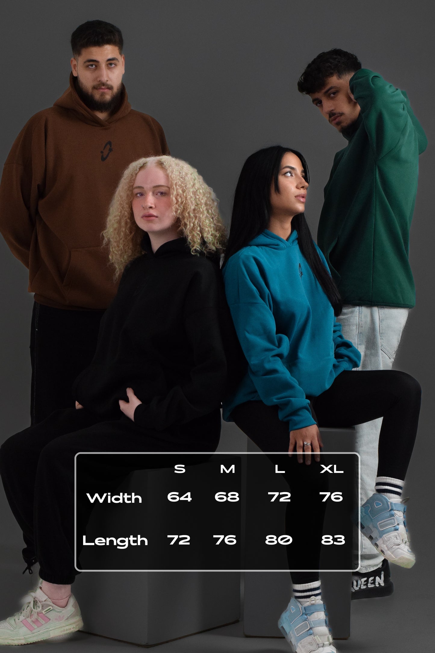 Forest green Oversized hoodie