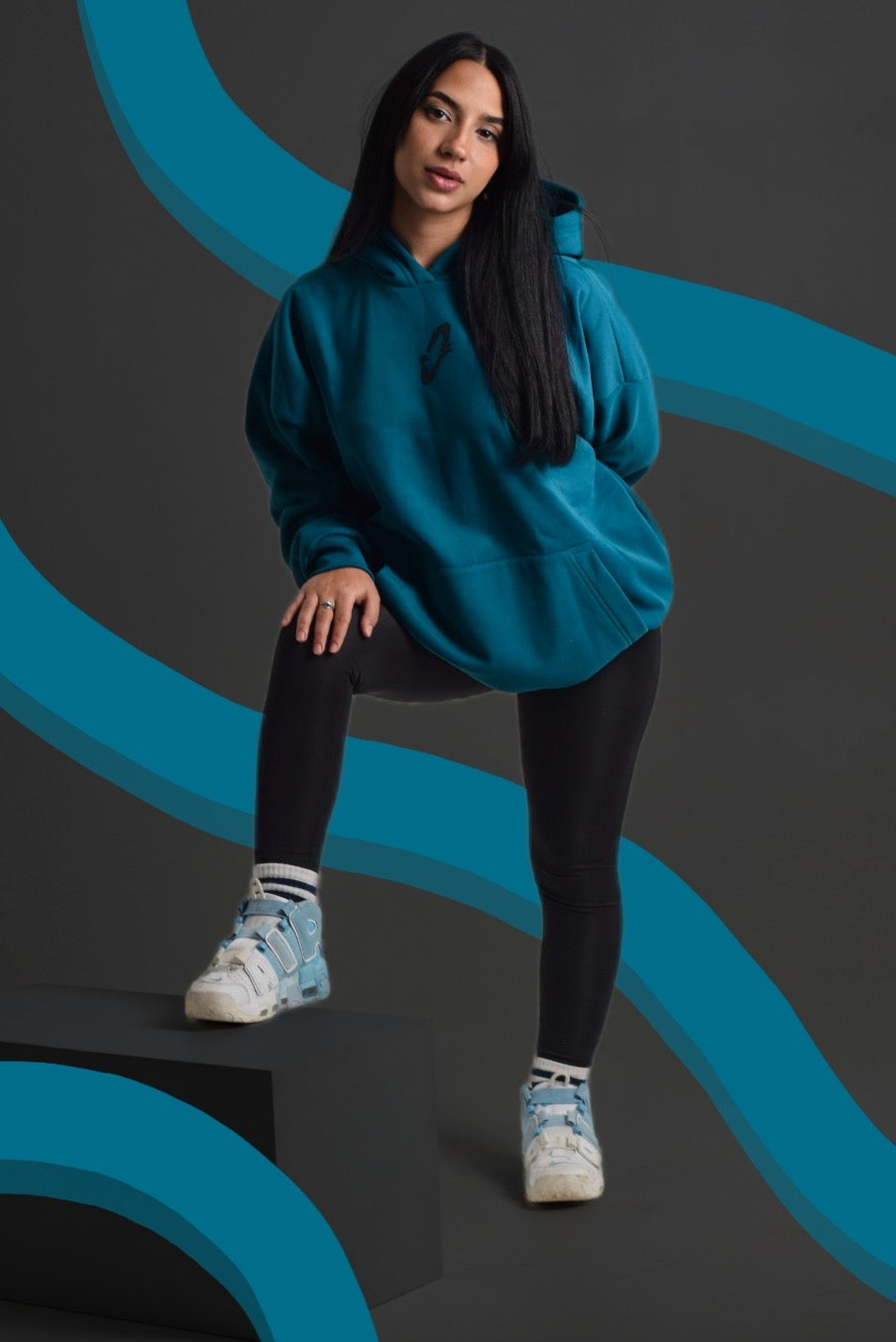 Sky blue Oversized hoodie