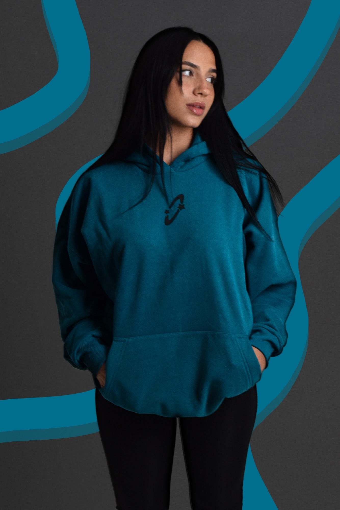 Sky blue Oversized hoodie