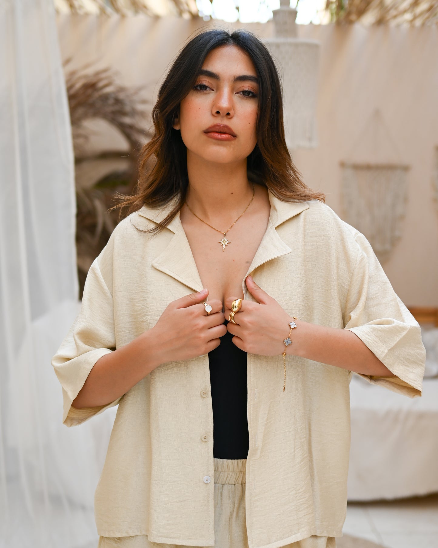 Beige Linen Shirt