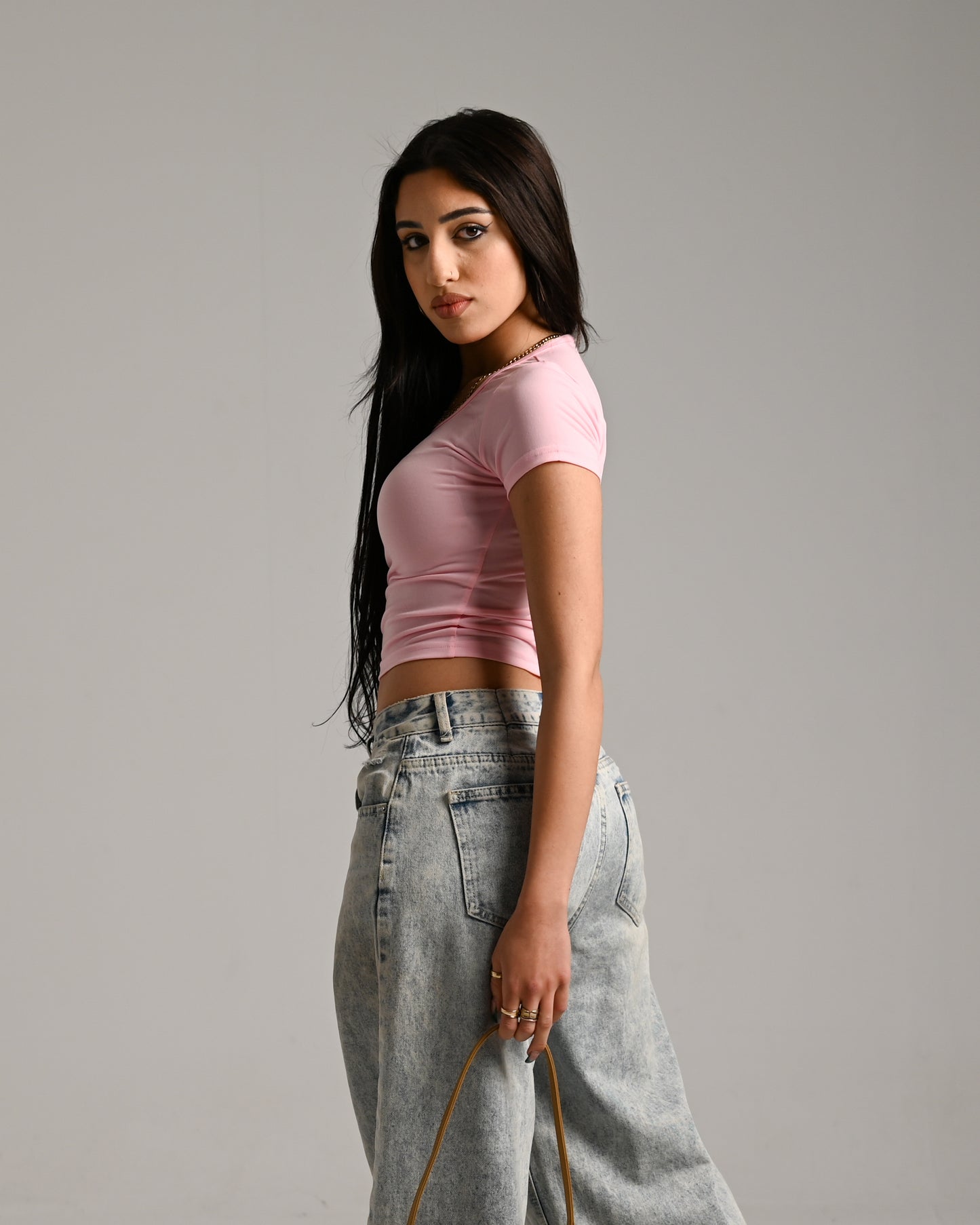 Pink Basic Short Sleeve Top