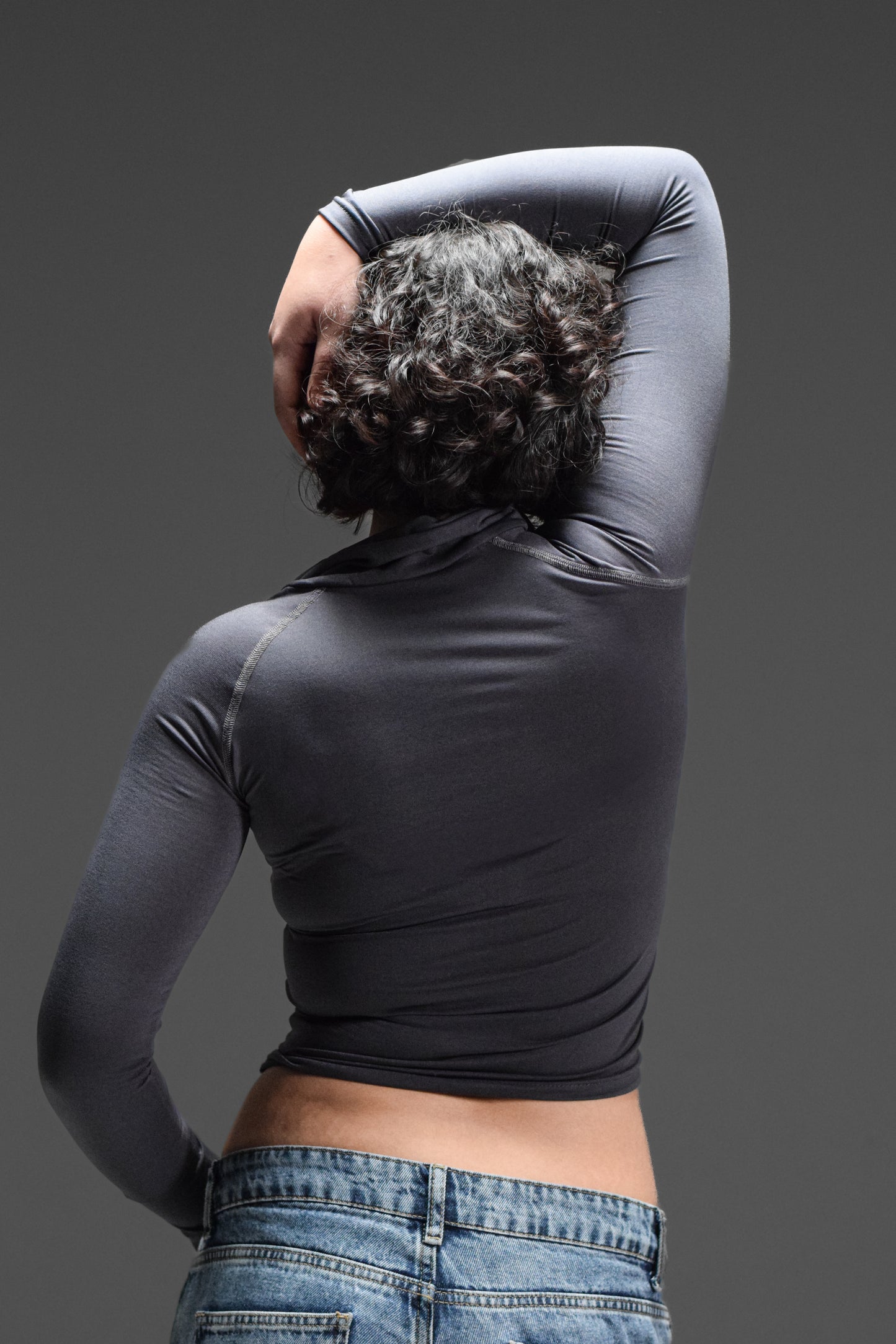 Grey Long-sleeved top