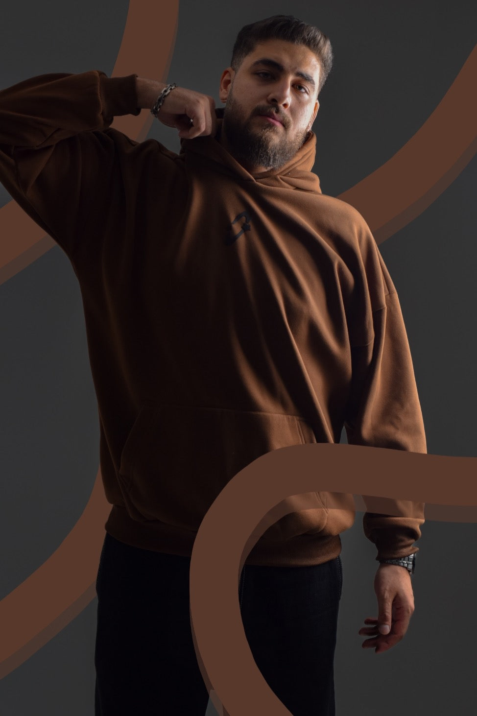 Caramel brown Oversized hoodie