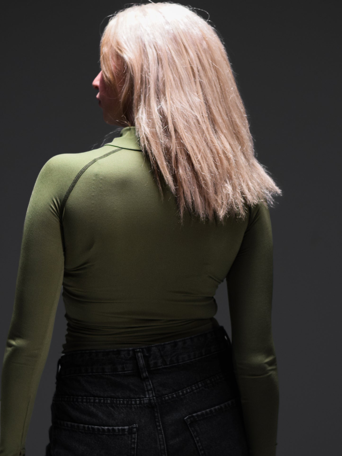 Olive green Long-sleeved top