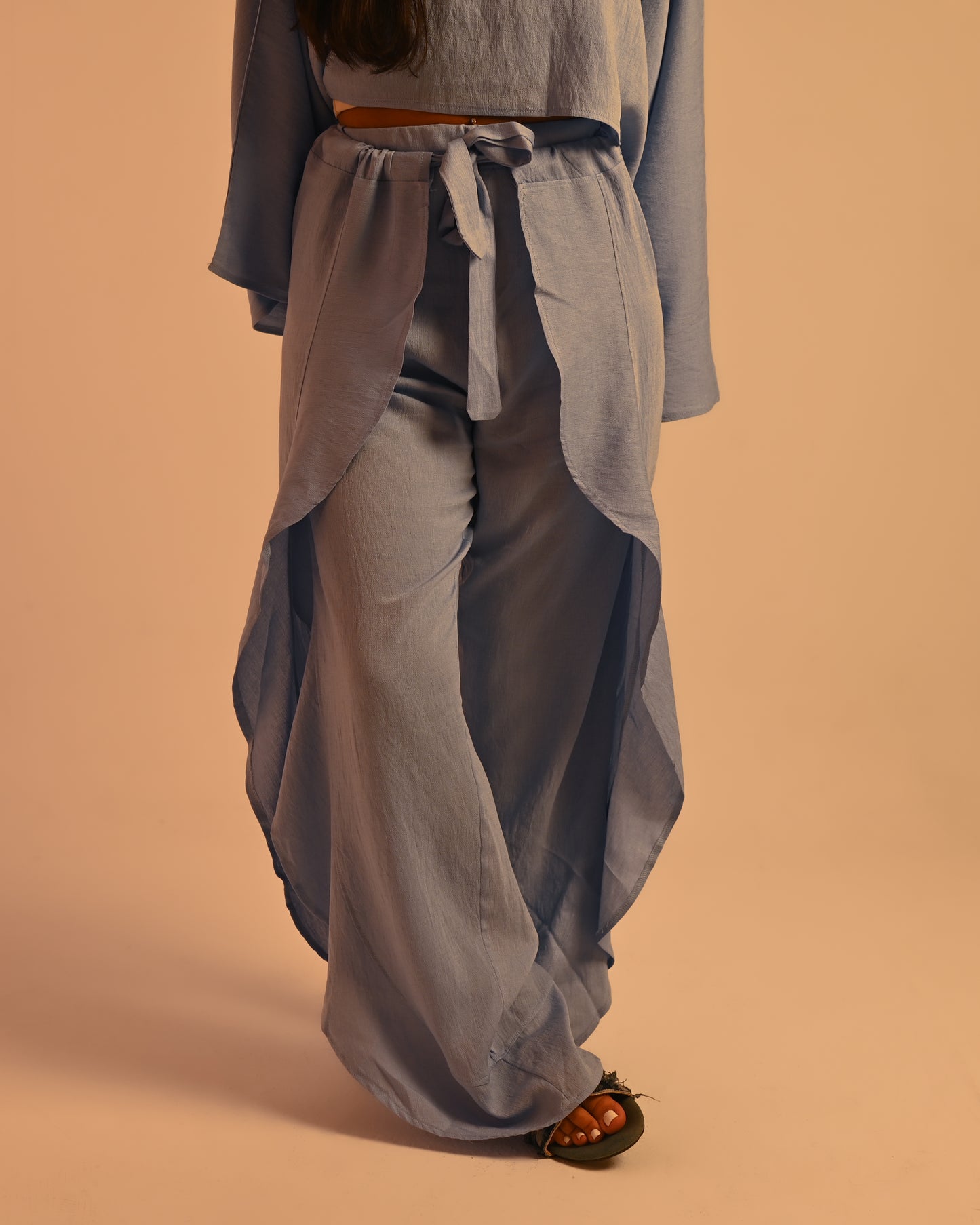 Babyblue Linen Layered Adjustable Boho Set