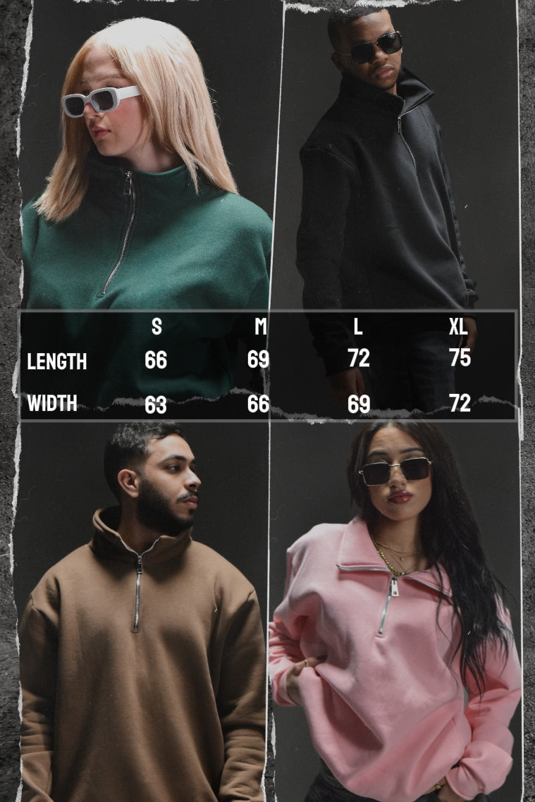 Pink Normal-Fitted quarter zip