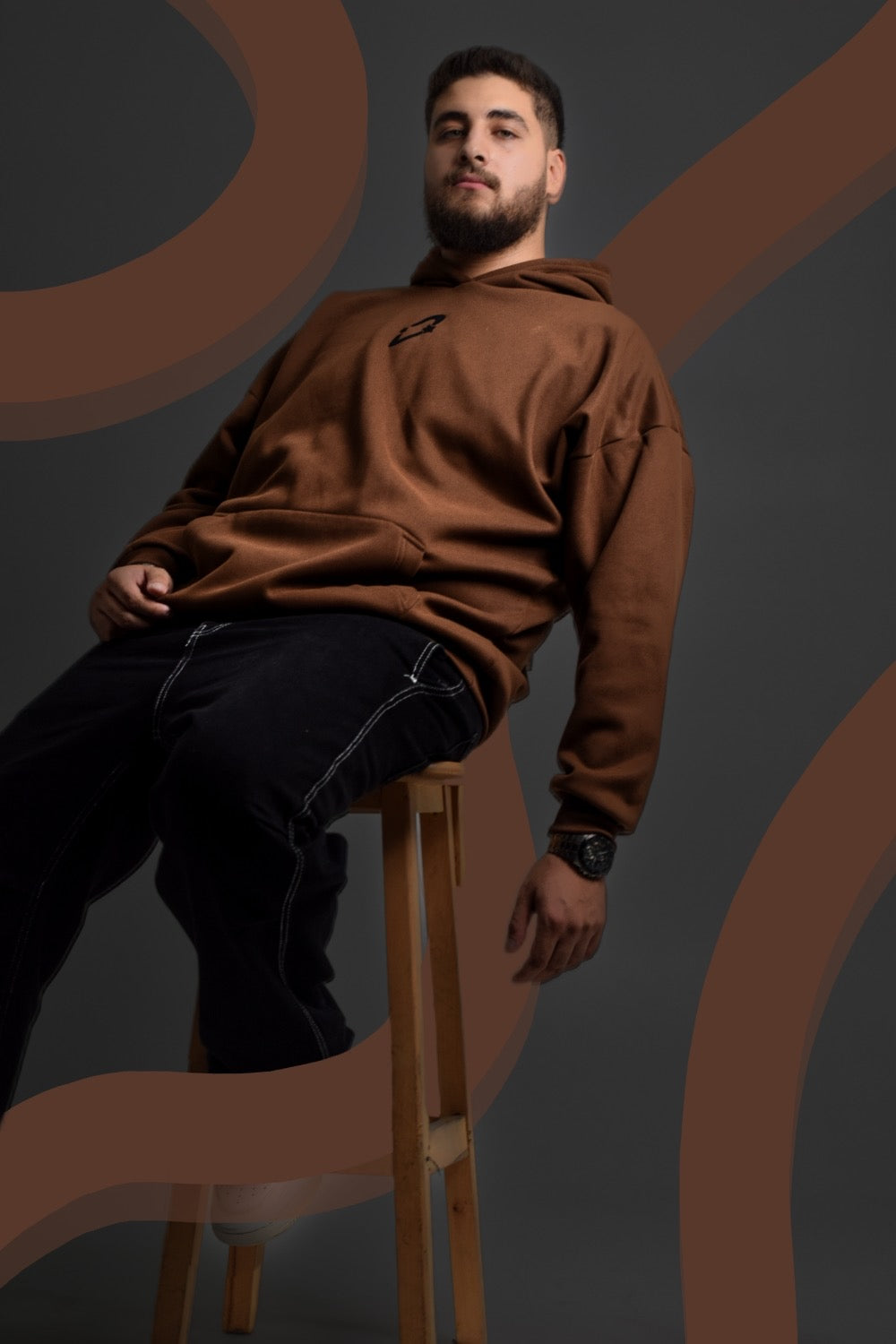 Caramel brown Oversized hoodie